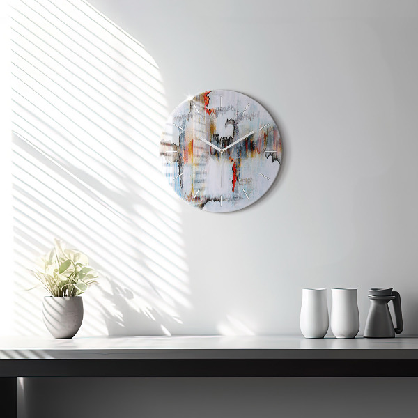 Round glass clock Abstraction