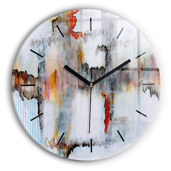 Round glass clock Abstraction