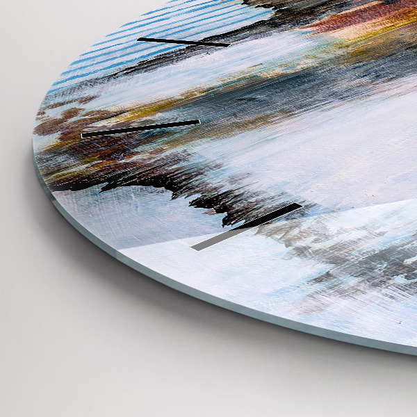 Round glass clock Abstraction