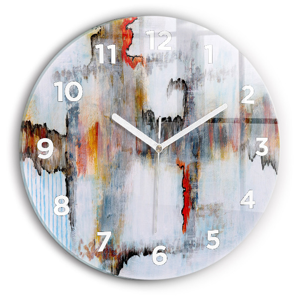 Round glass clock Abstraction