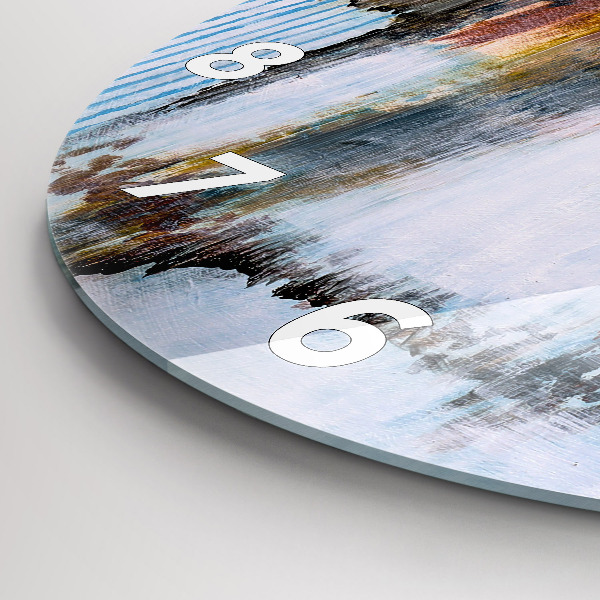 Round glass clock Abstraction