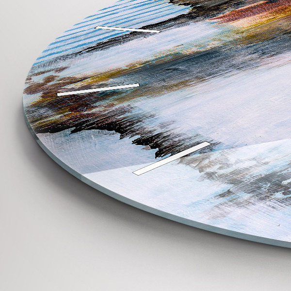 Round glass clock Abstraction