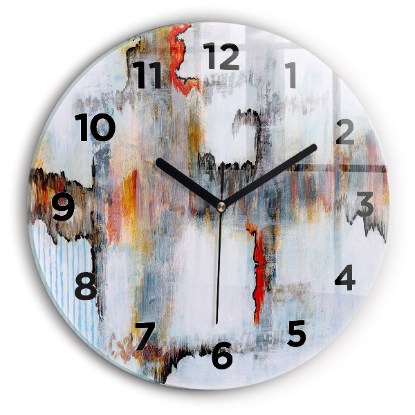 Round glass clock Abstraction