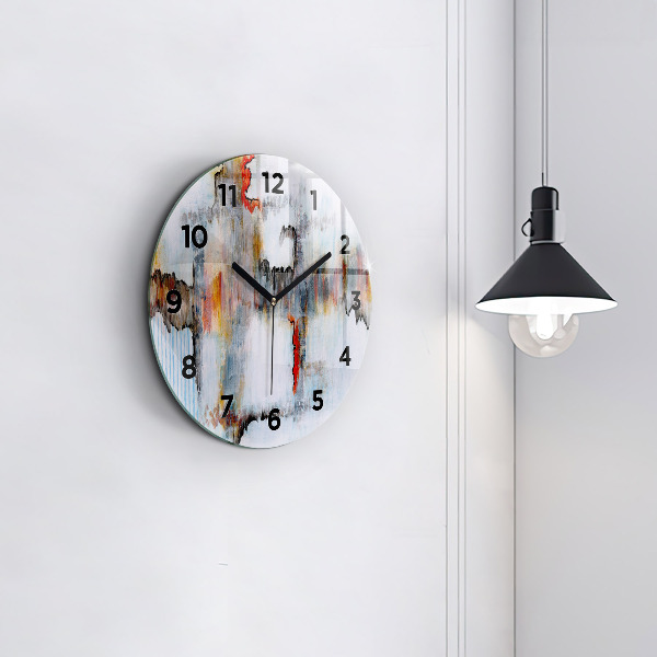 Round glass clock Abstraction