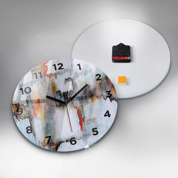 Round glass clock Abstraction