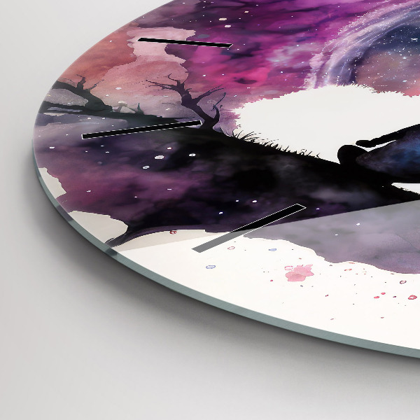 Round glass clock Meditation lifestyle