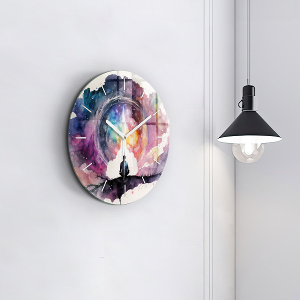 Round glass clock Meditation lifestyle