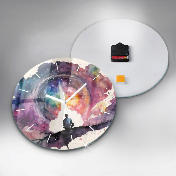 Round glass clock Meditation lifestyle