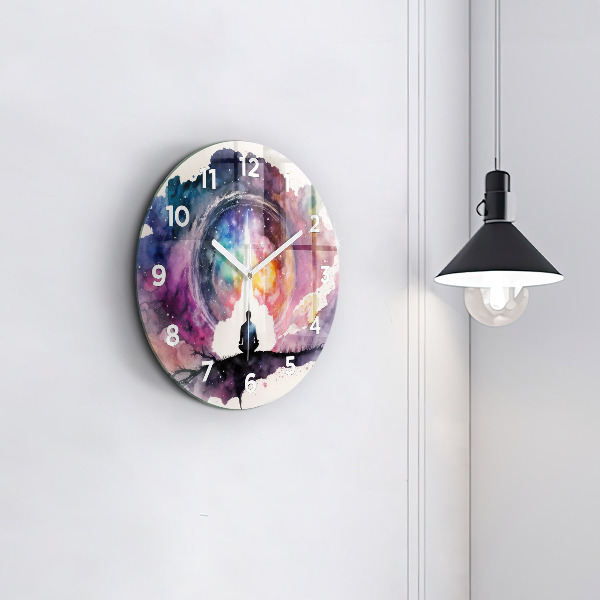 Round glass clock Meditation lifestyle