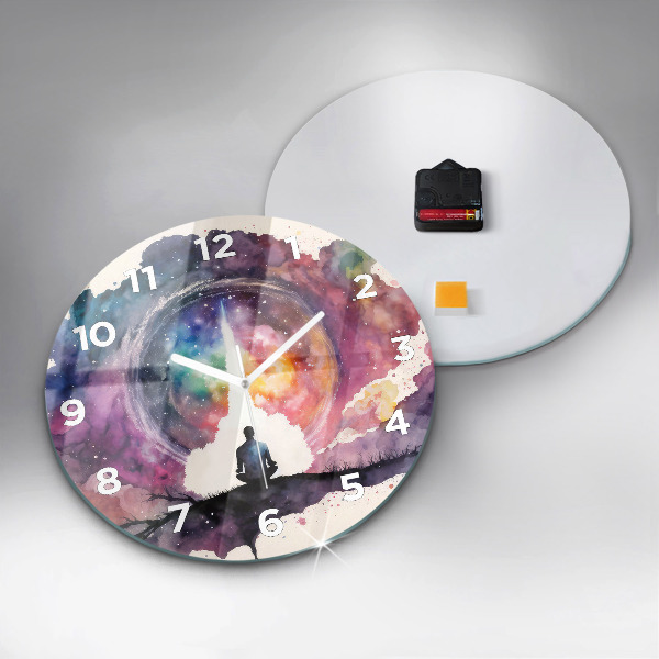 Round glass clock Meditation lifestyle