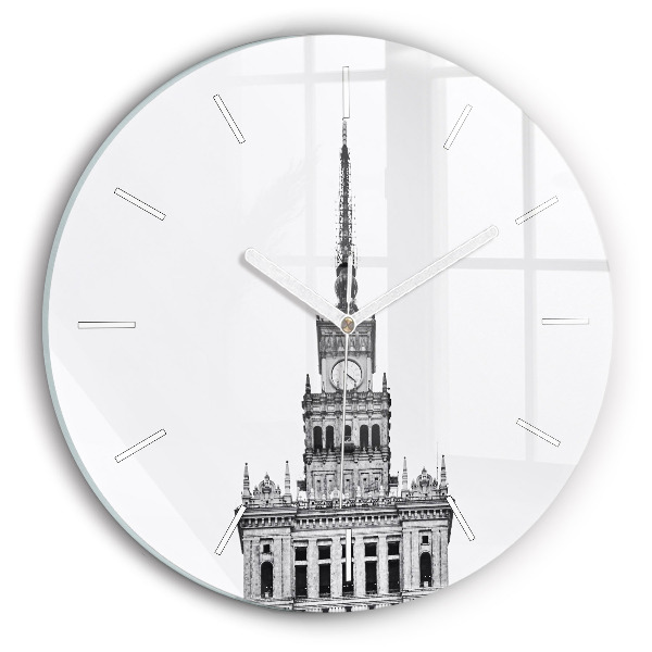 Round glass clock Palace of Culture and Science
