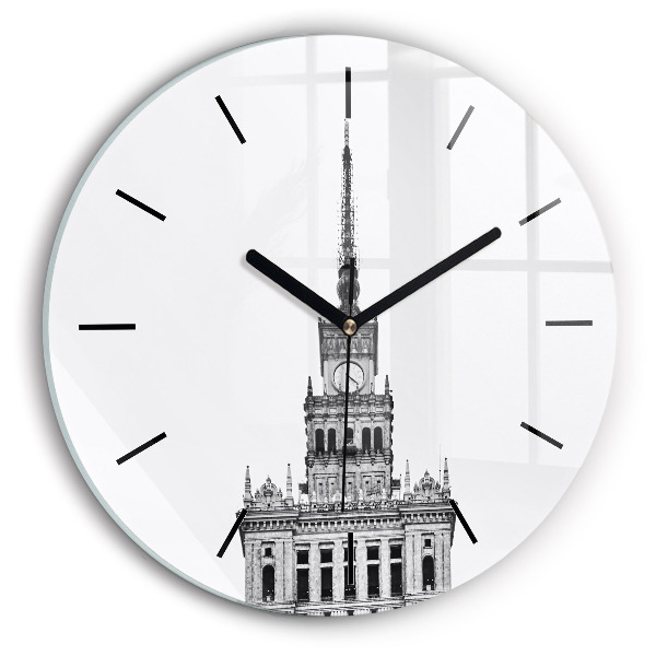 Round glass clock Palace of Culture and Science