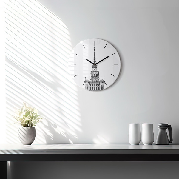 Round glass clock Palace of Culture and Science
