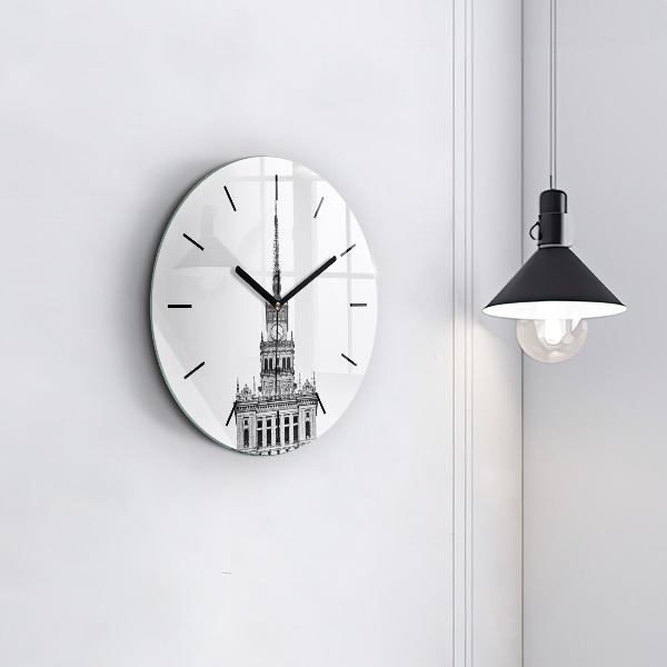 Round glass clock Palace of Culture and Science