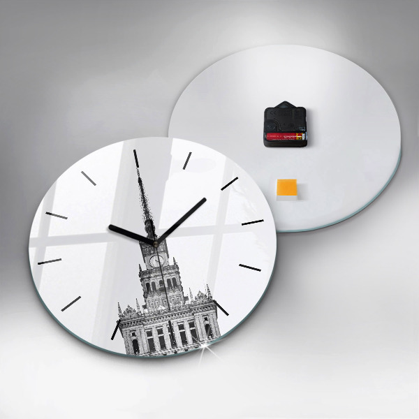 Round glass clock Palace of Culture and Science