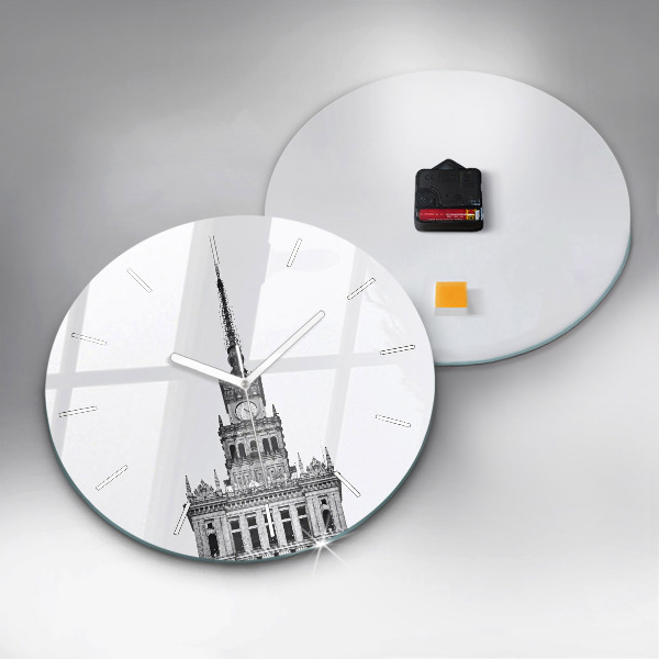 Round glass clock Palace of Culture and Science