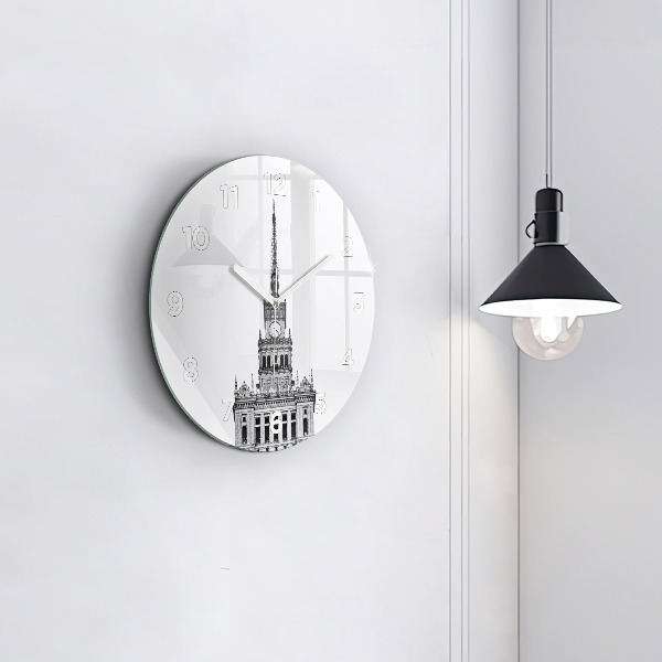 Round glass clock Palace of Culture and Science