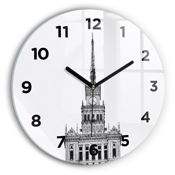 Round glass clock Palace of Culture and Science