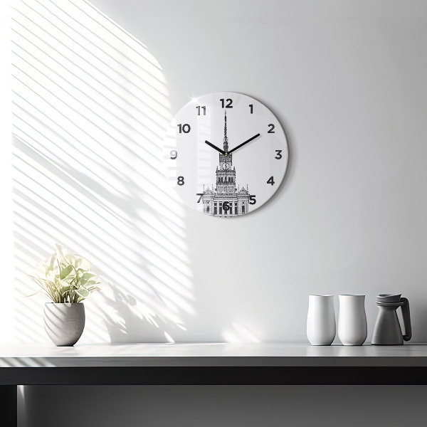 Round glass clock Palace of Culture and Science