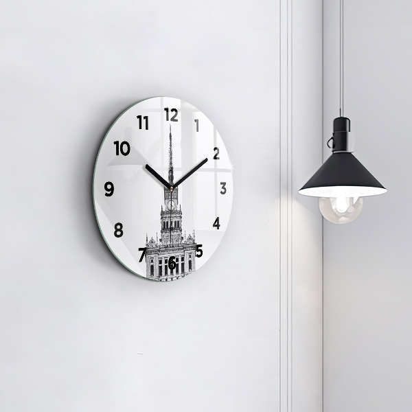 Round glass clock Palace of Culture and Science