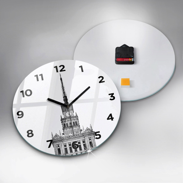 Round glass clock Palace of Culture and Science