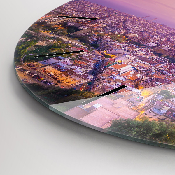 Round glass clock Barcelona Bunkers El Carmel