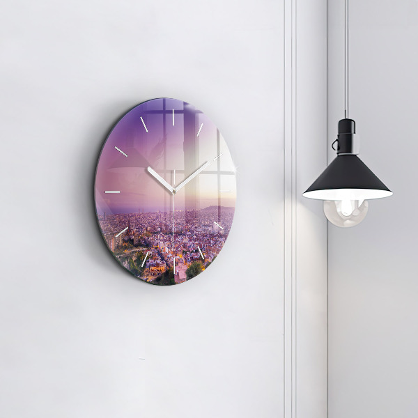 Round glass clock Barcelona Bunkers El Carmel