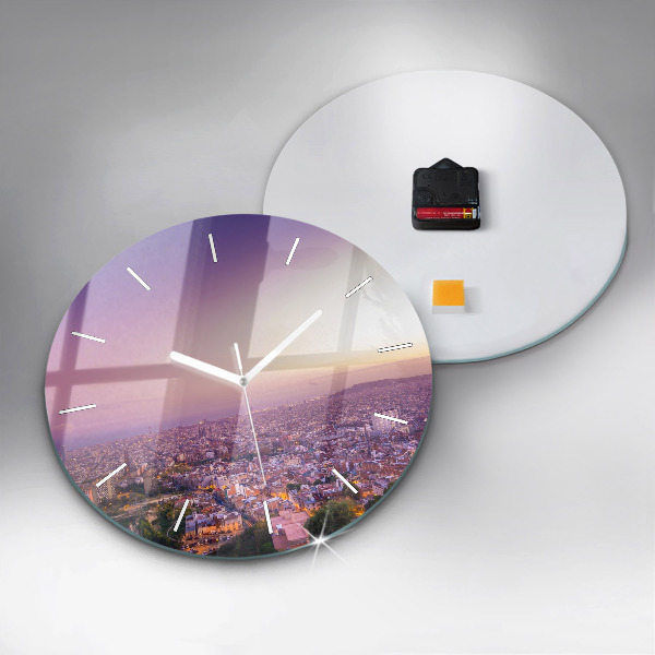 Round glass clock Barcelona Bunkers El Carmel
