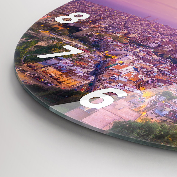 Round glass clock Barcelona Bunkers El Carmel