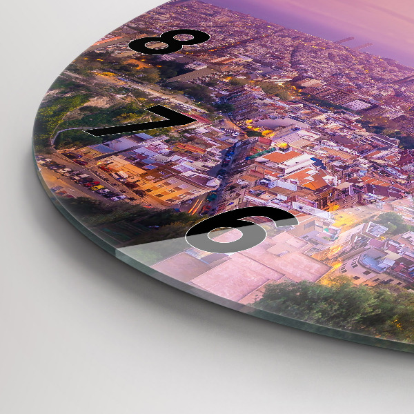 Round glass clock Barcelona Bunkers El Carmel