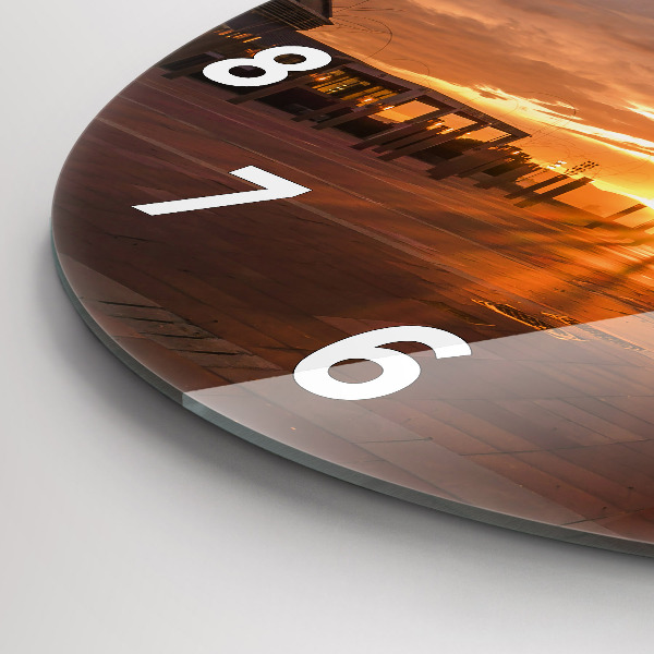 Round glass clock Barcelona Olympic Park