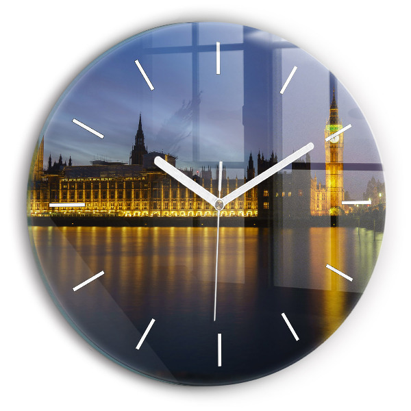 Round glass clock Winchester Palace London