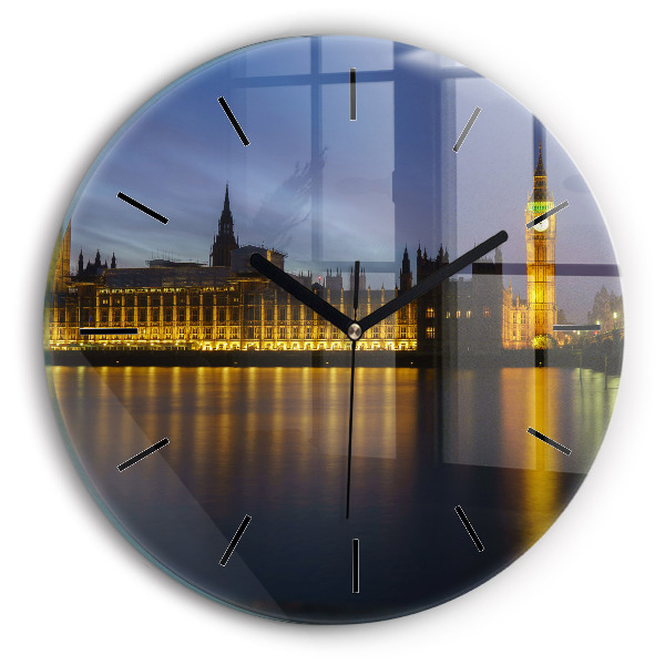 Round glass clock Winchester Palace London
