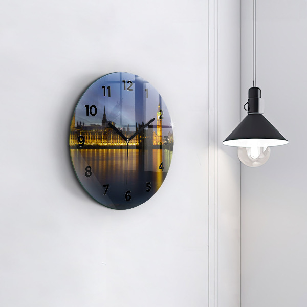 Round glass clock Winchester Palace London