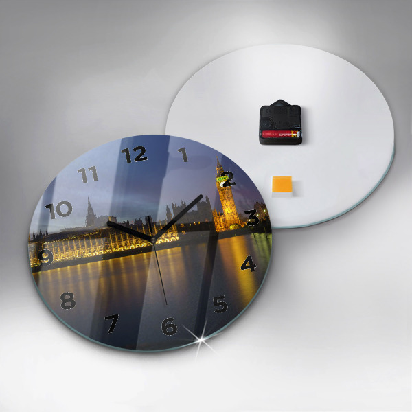 Round glass clock Winchester Palace London