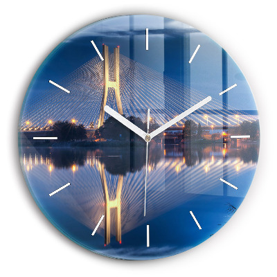 Round glass clock Rędziński Bridge Wrocław