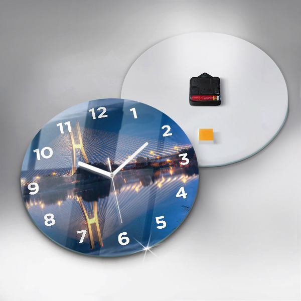 Round glass clock Rędziński Bridge Wrocław