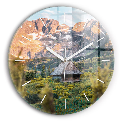 Round glass clock Cottage in the Tatra Mountains