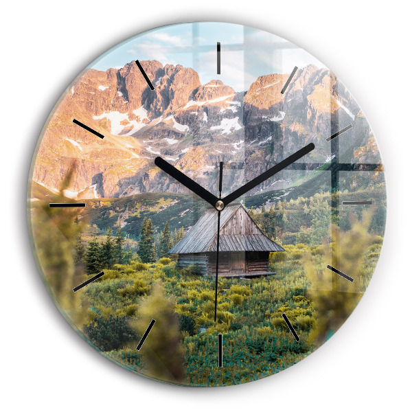 Round glass clock Cottage in the Tatra Mountains