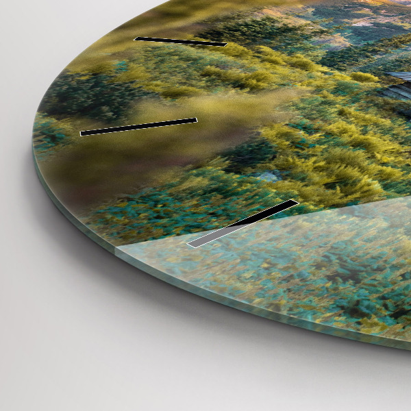 Round glass clock Cottage in the Tatra Mountains