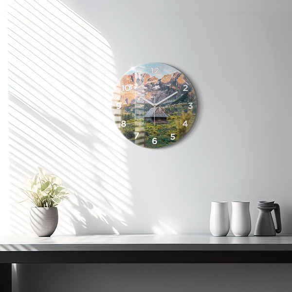 Round glass clock Cottage in the Tatra Mountains