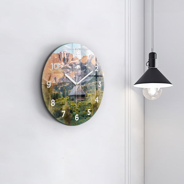 Round glass clock Cottage in the Tatra Mountains