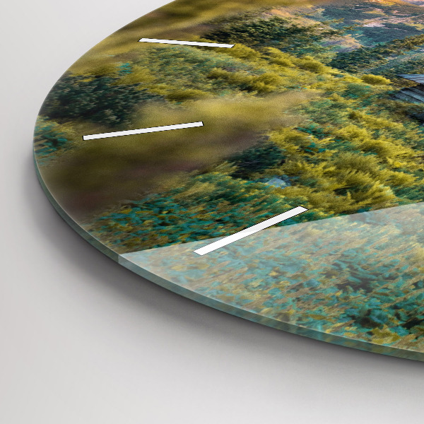 Round glass clock Cottage in the Tatra Mountains