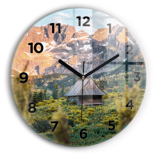 Round glass clock Cottage in the Tatra Mountains