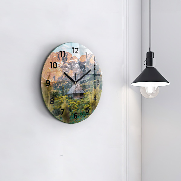 Round glass clock Cottage in the Tatra Mountains