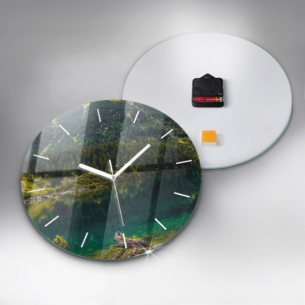 Round glass clock Morskie Oko in the Tatra Mountains