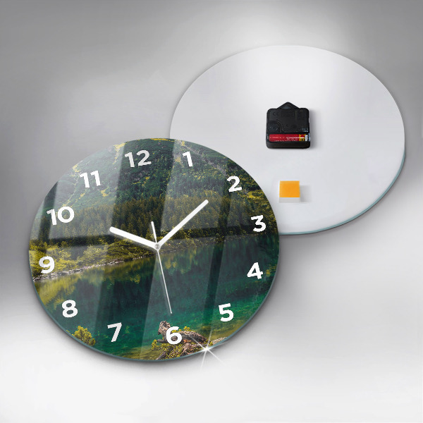 Round glass clock Morskie Oko in the Tatra Mountains