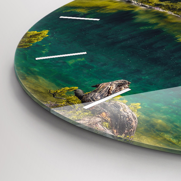Round glass clock Morskie Oko in the Tatra Mountains