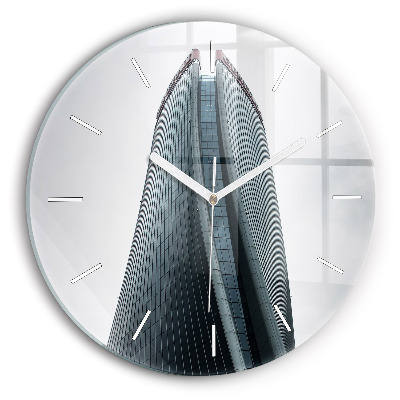 Round glass clock Skyscraper in Milan