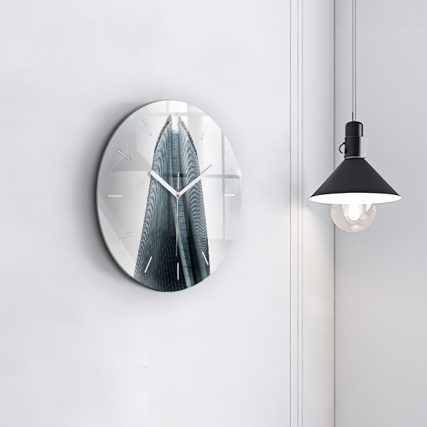 Round glass clock Skyscraper in Milan